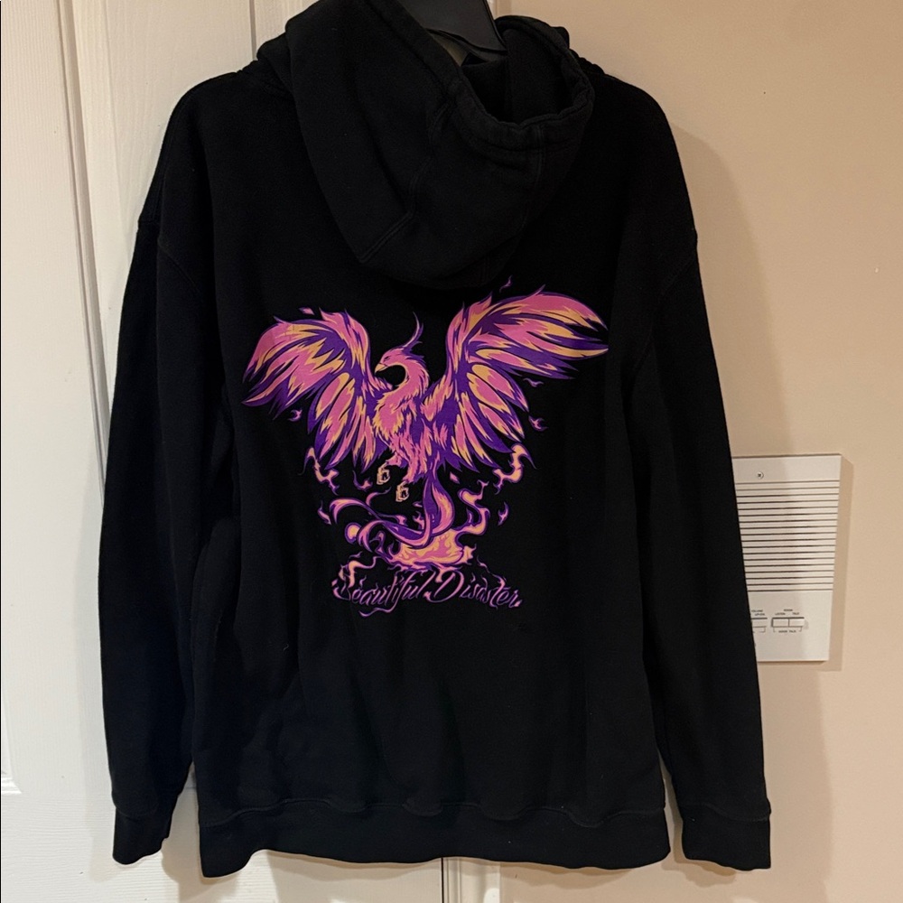 Black Hoodie with Pink Graphic - Picture 2 of 2